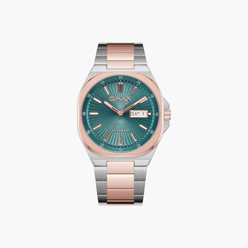 OMAX Two-Tone Stainless Steel Men's Watch - Image 1